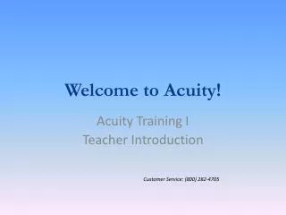 Welcome to Acuity!
