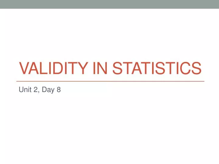 validity in statistics