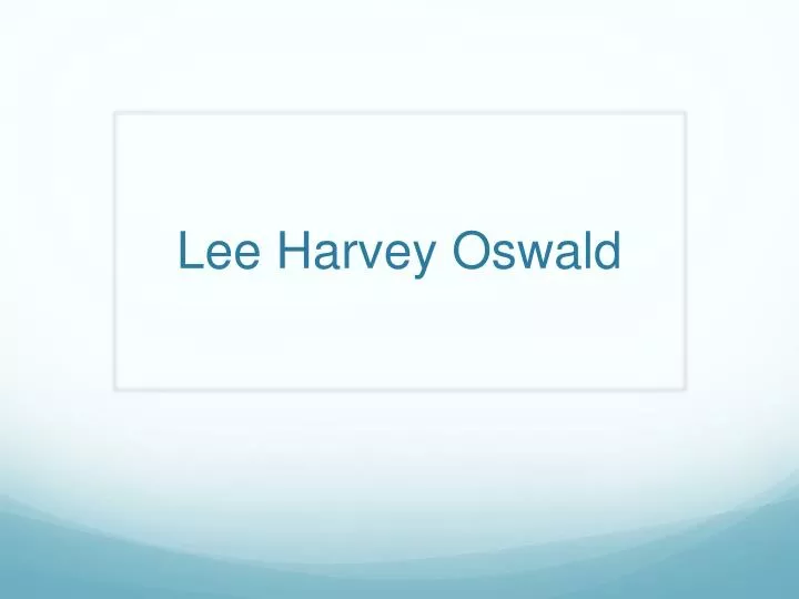 lee harvey oswald