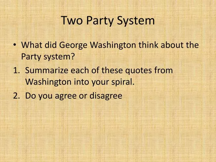 two party system