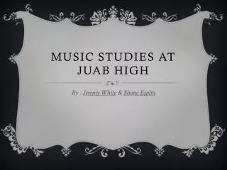 music studies at juab high