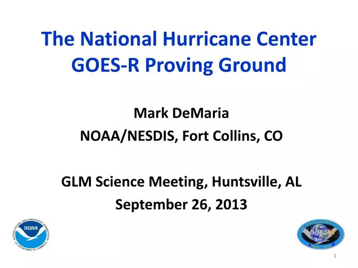 the national hurricane center goes r proving ground