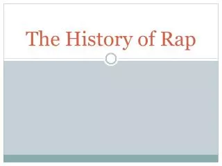 The History of Rap