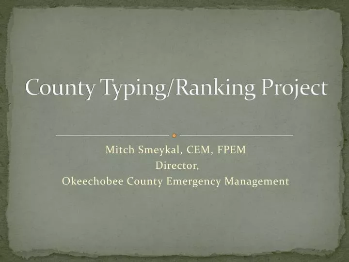 county typing ranking project