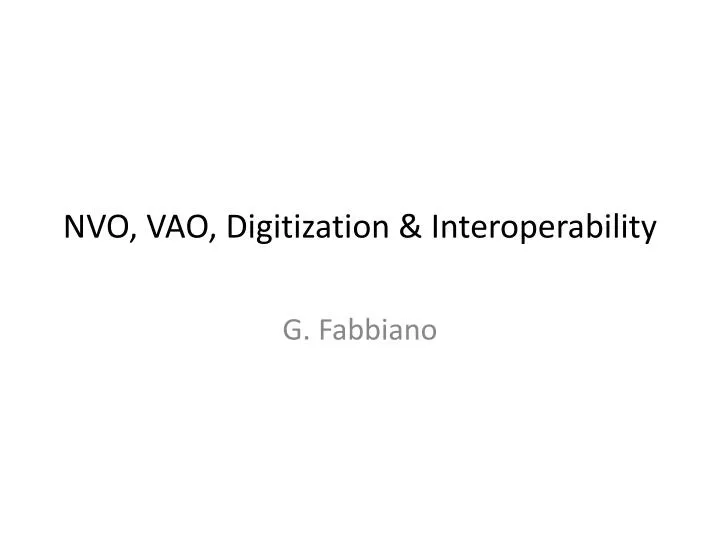 nvo vao digitization interoperability