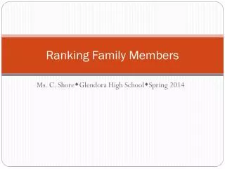 Ranking Family Members