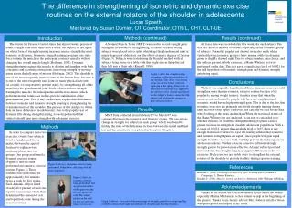 The difference in strengthening of isometric and dynamic exercise