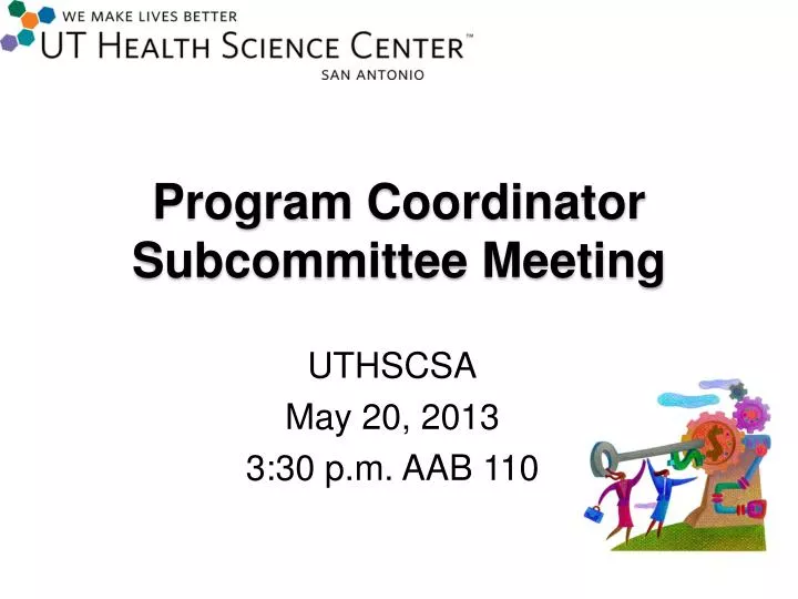 program coordinator subcommittee meeting
