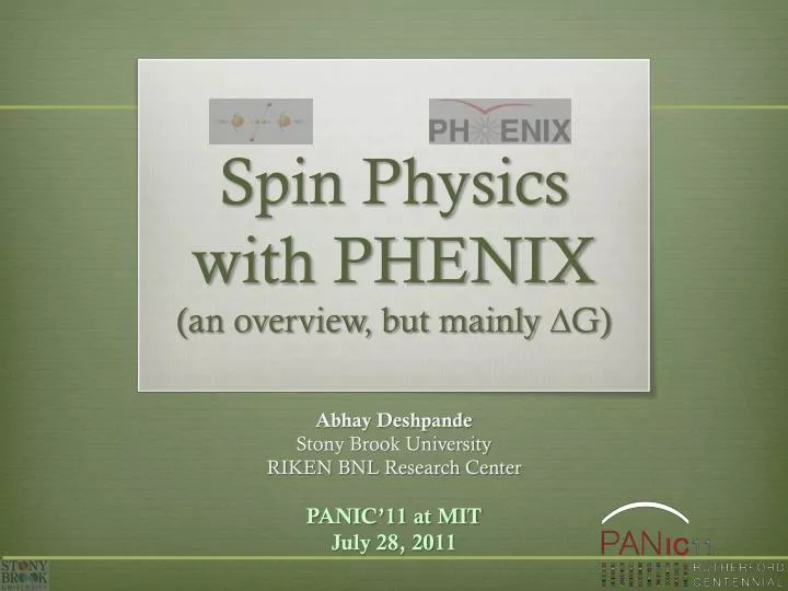 spin physics with phenix an overview but mainly d g