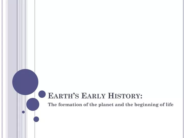 earth s early history