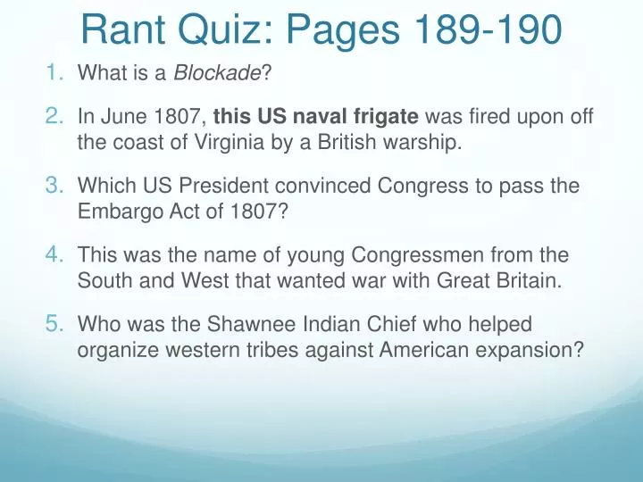 rant quiz pages 189 190