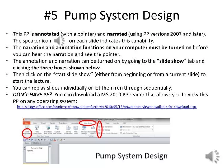 5 pump system design