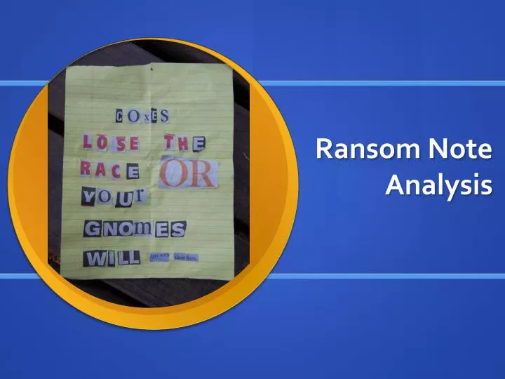 ransom note analysis
