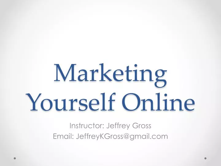 marketing yourself online