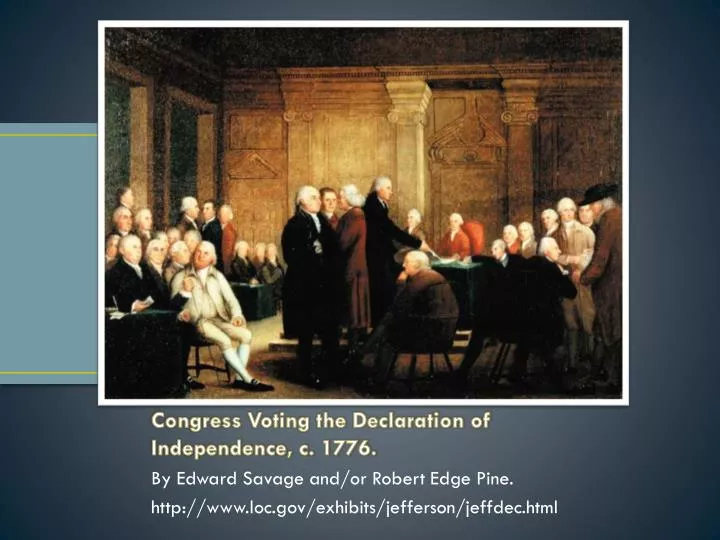 congress voting the declaration of independence c 1776