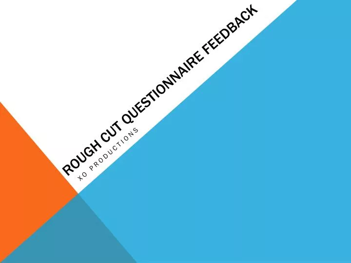 rough cut questionnaire feedback
