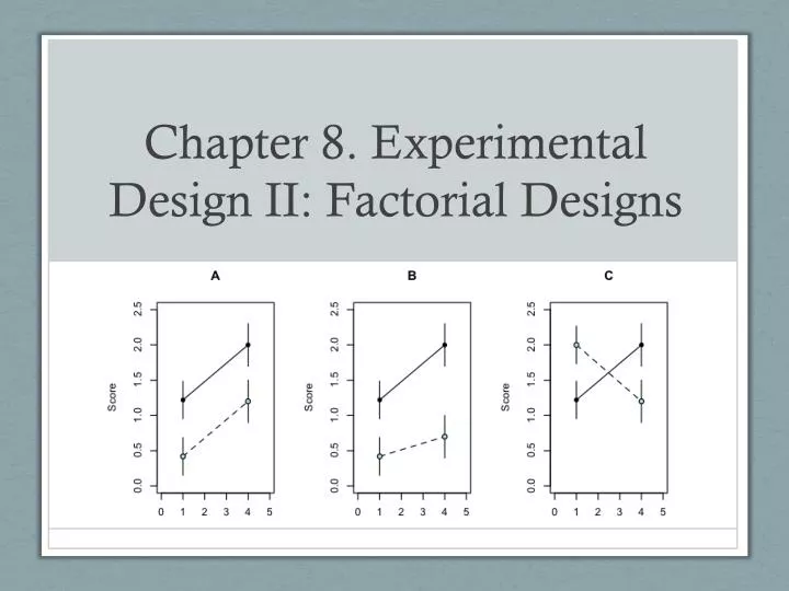 chapter 8 experimental design ii factorial designs