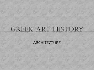 Greek art history