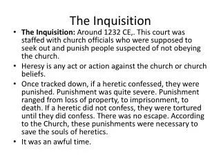 The Inquisition