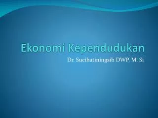 ekonomi kependudukan