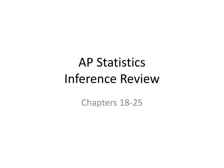 ap statistics inference review