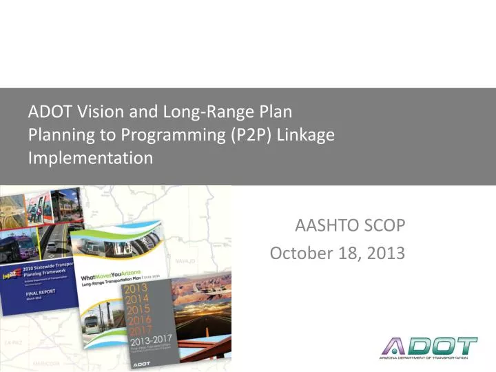 aashto scop linking planning to programming p2p link
