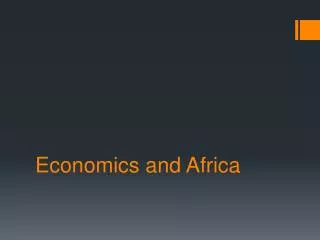 Economics and Africa