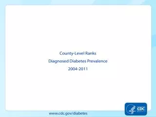 county level ranks diagnosed diabetes prevalence 2004 2011