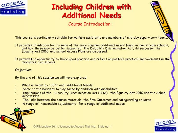 including children with additional needs