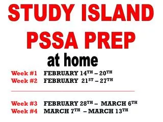STUDY ISLAND PSSA PREP