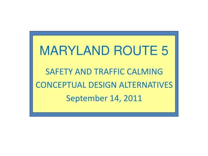 maryland route 5