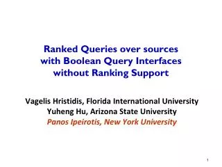 Ranked Queries over sources with Boolean Query Interfaces without Ranking Support