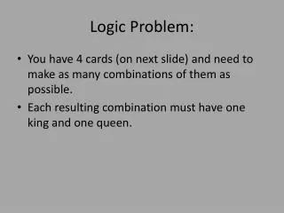 Logic Problem: