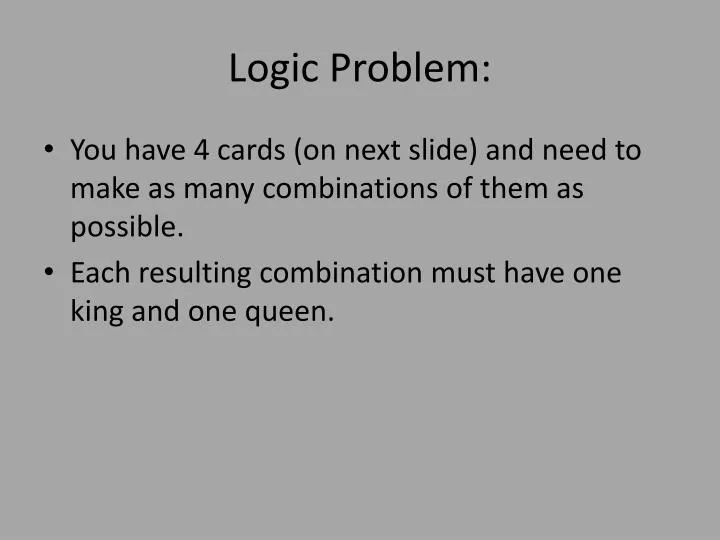 logic problem