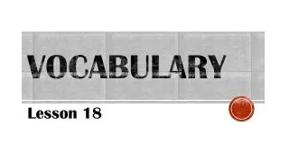 Vocabulary