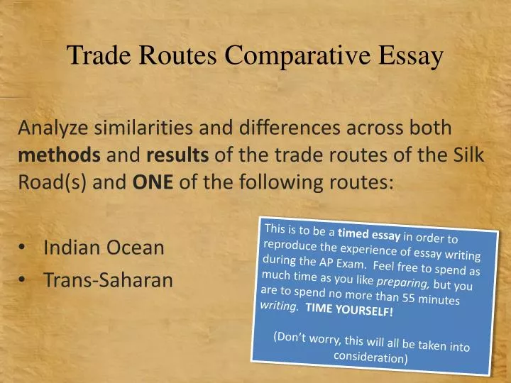 trade routes comparative essay