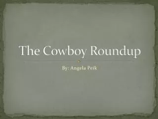 The Cowboy Roundup
