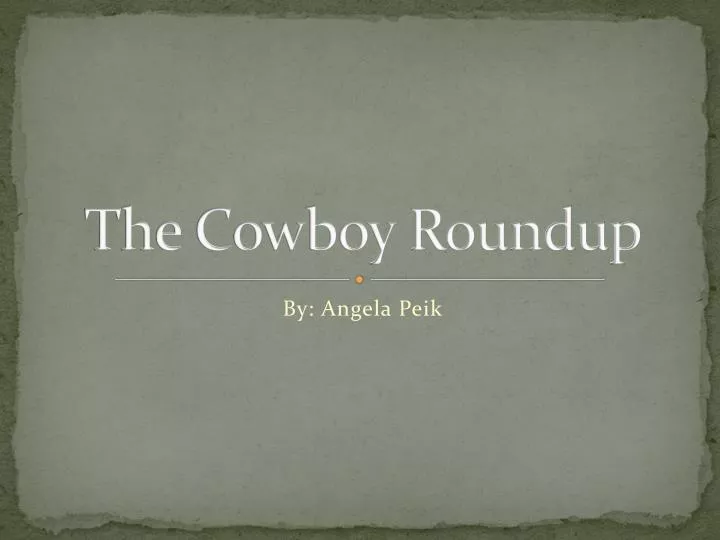 the cowboy roundup