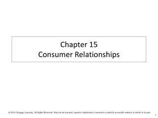 Chapter 15 Consumer Relationships
