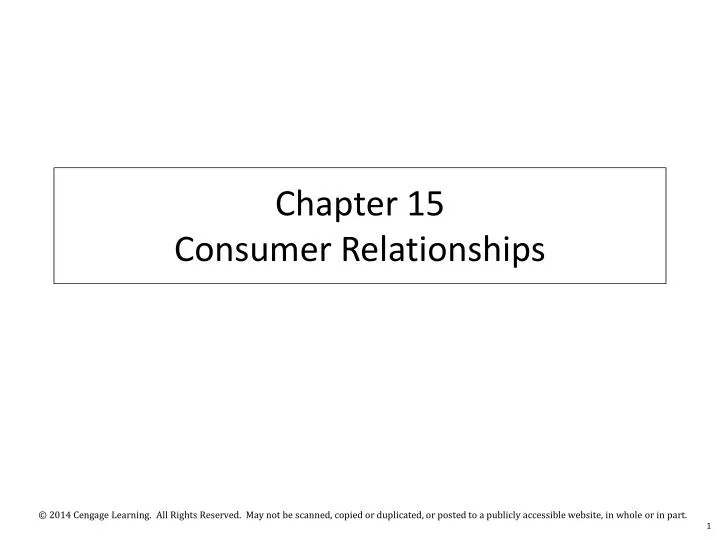 chapter 15 consumer relationships