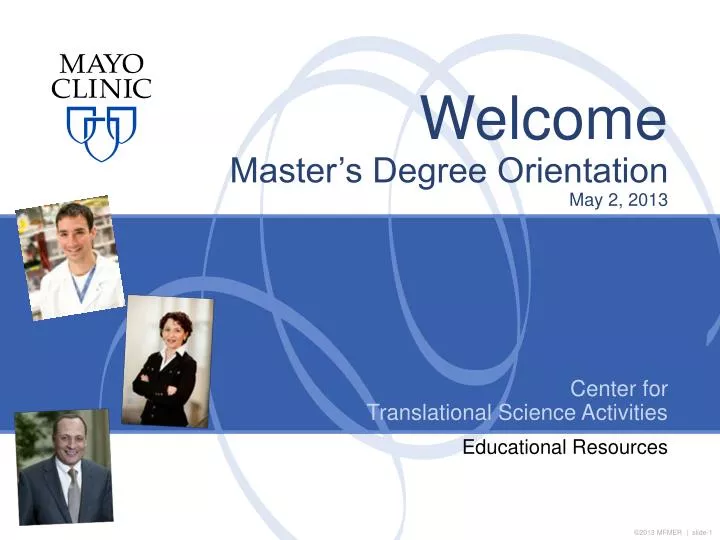 welcome master s degree orientation may 2 2013