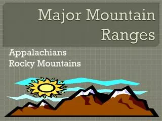 Major Mountain Ranges