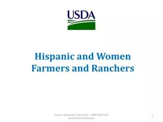 Hispanic and Women Farmers and Ranchers