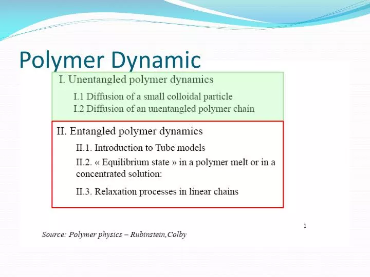 polymer dynamic