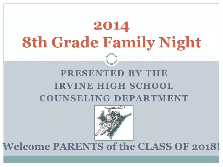 2014 8th grade family night