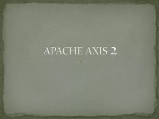 APACHE AXIS 2