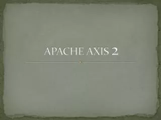 apache axis 2