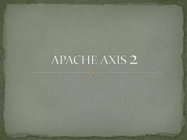 apache axis 2