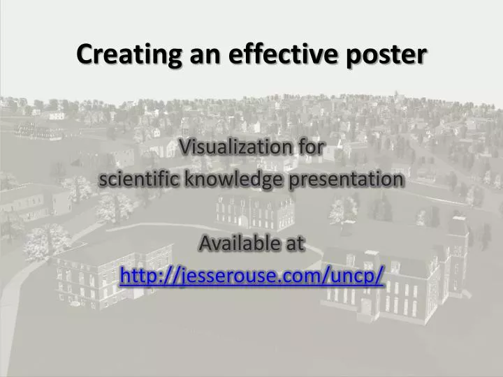 creating an effective poster