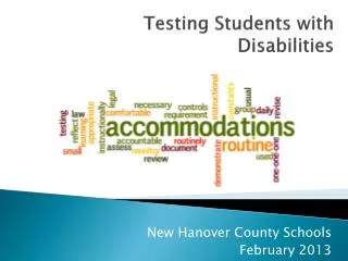 Testing Students with Disabilities